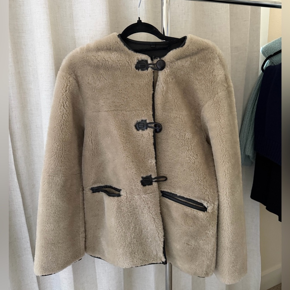 Mango Tan Shearling Jacket